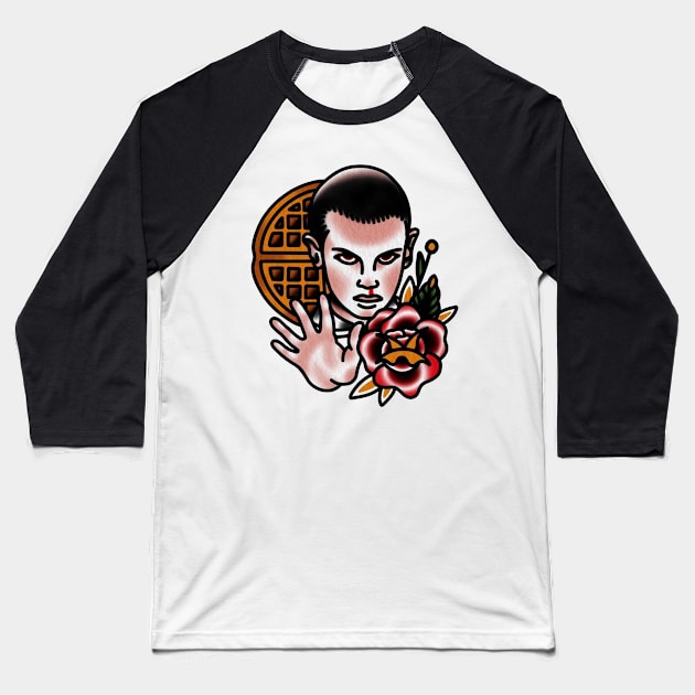 Traditional Eleven Tattoo Piece Baseball T-Shirt by radquoteshirts